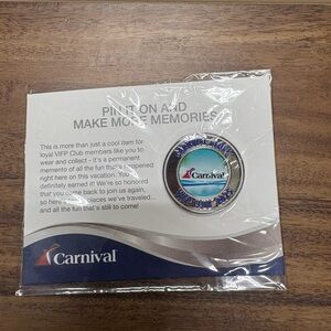 Carnival Glory VIFP (very important, fun person) 2025 pin, new in package